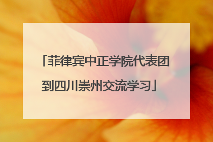 菲律宾中正学院代表团到四川崇州交流学习